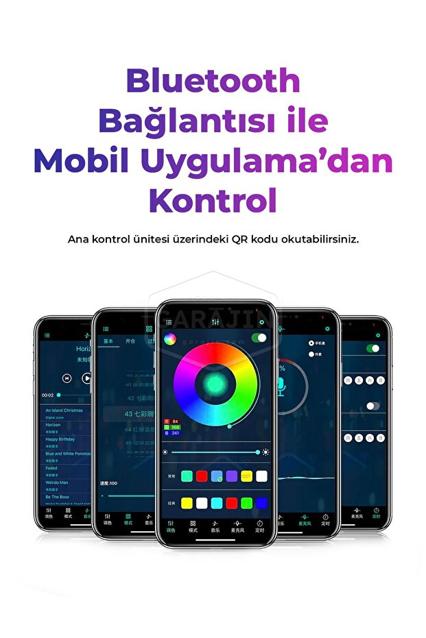 ARAÇ İÇİ AMBİANS 64 RENK NIGHTEYE - Görsel 2