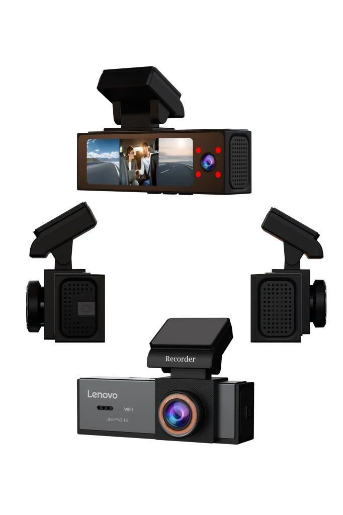 Dashcam 3-lü araç kayıt kamerası ön iç arka - Görsel 2